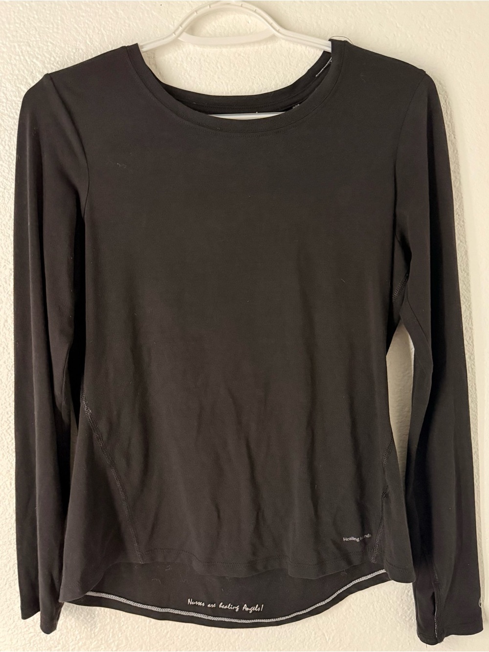healing hands Black Long Sleeve Performance Tee